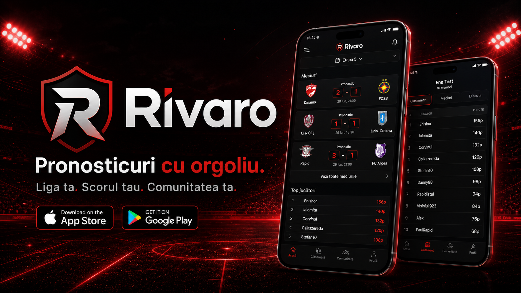 Rivaro - aplicatie de pronosticuri intre prieteni